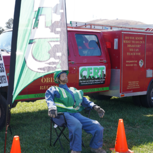 Red Community Emergency Response Team Vehicle