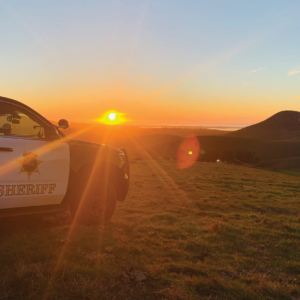 Sheriffs SUV at Sunset Overlook