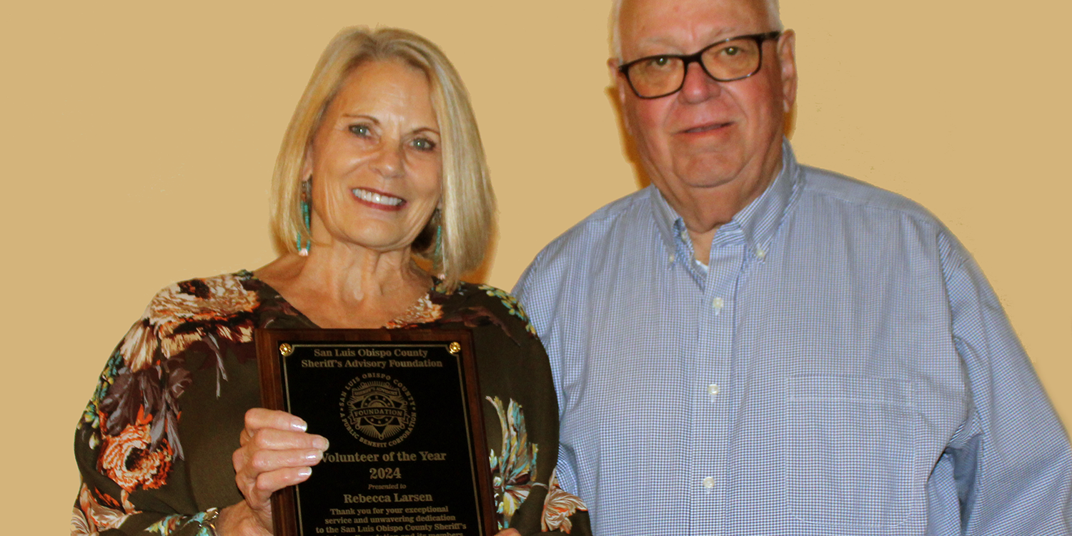 Volunteer of the Year 2024 Rebecca Larsen Accepting Award