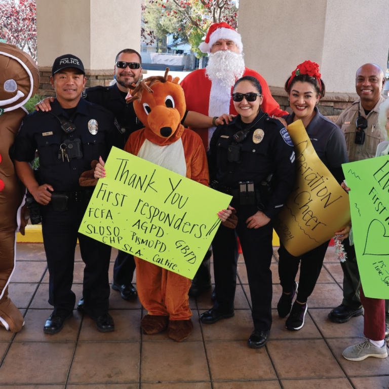 First Responders Christmas Caroling at Hospital