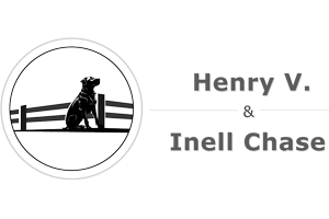 Logo with Dog Sitting Under Olive Tree for Henry V. & Inell Chase